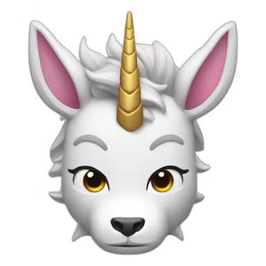 saiyan unicorn with horn sticker