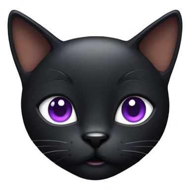 Black cat with violet Mohawk sticker
