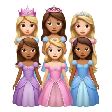 girls in a princess dress sticker