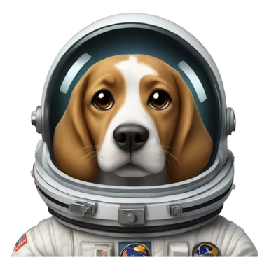 Dog in space sticker
