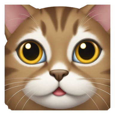 cat with a "I don't know" face sticker