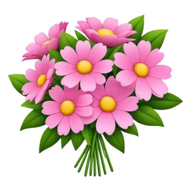 Pink flowers bouquet  sticker