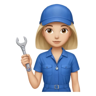 mechanic woman sticker