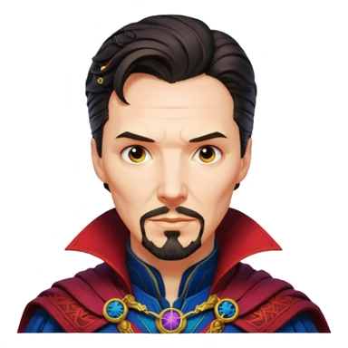 Create Doctor strange Superhero Emoji face only sticker