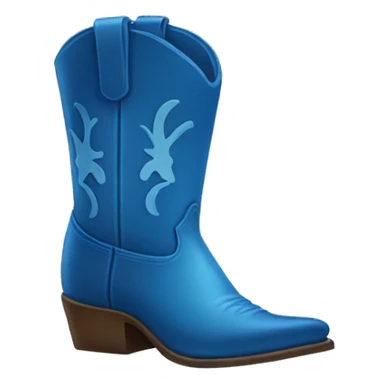 blue cowboy boot sticker