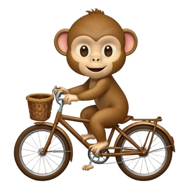 monkey riding a bicycle sticker