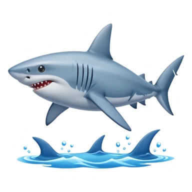 Shark with blue shoes on sticker