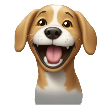 Dog laughing  sticker