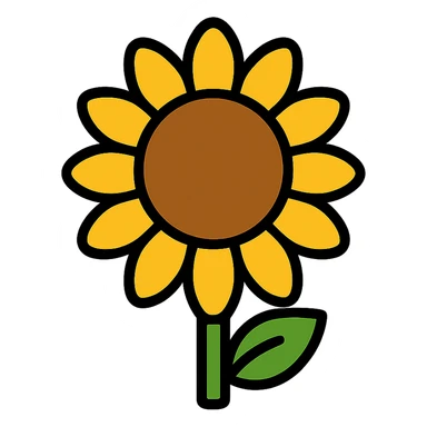 A sunflower emoji sticker