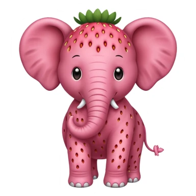 Elefante de fresa sticker