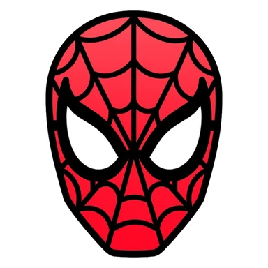 Spider-Man mask sticker