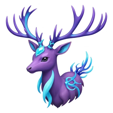 Pokemon legendary cian and purple  xerneas sticker