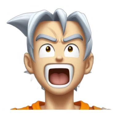 goku super saiyan open mouth sticker
