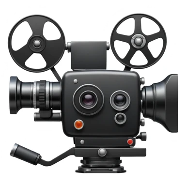 Movie film camera sticker