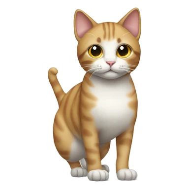 cat standing in full body from left view sticker