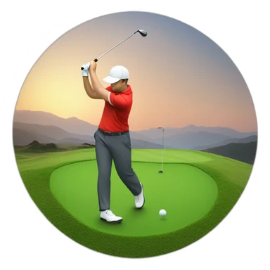 Welsh person golfin sticker