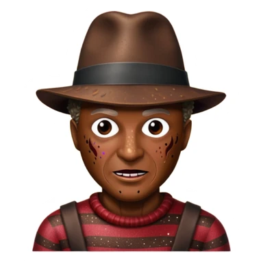 glitter freddy krueger sticker