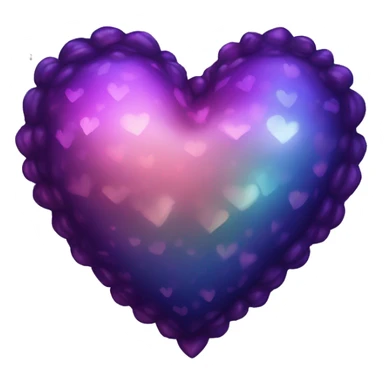 dark warm iridescent SCALE heart sticker