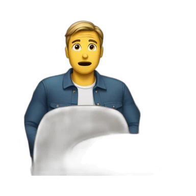 Man watching film sticker