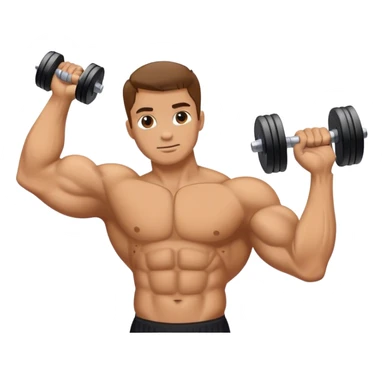 bicep side view holding a dumbbell sticker