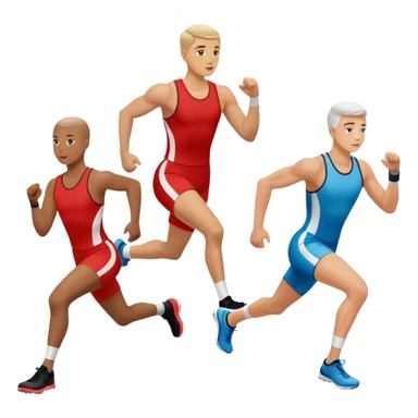 des athletes handicapé avec des protheses de jambes qui font du handisport sticker