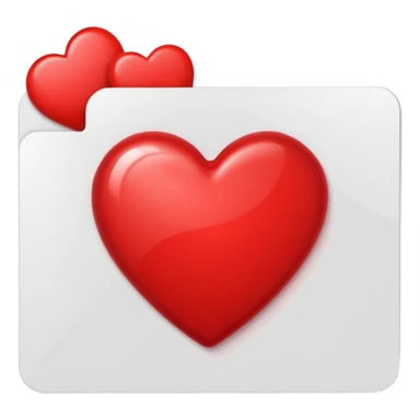 red greeting card sticker