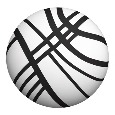 basketball emoji without colors just in black and white sticker