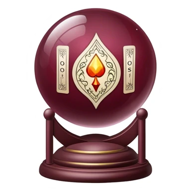 magic glass ball burgundy  tarot sticker