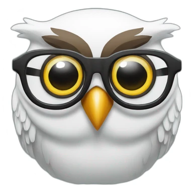 owl with big glasses sticker