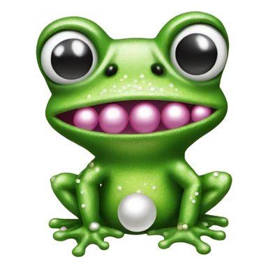 alpha kappa alpha frog with pearls  sticker