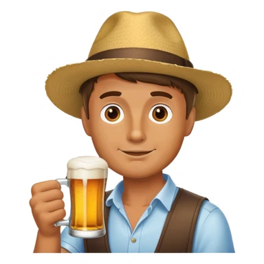 A man drinking beer sticker