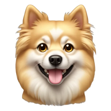 spitz dog golden sticker