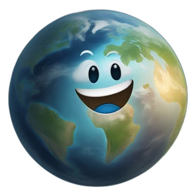 planet earth is smiling sticker