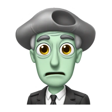 handsome squidward meme sticker