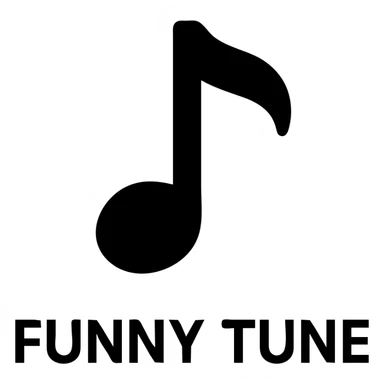 Music note icon with "FUNNY TUNE" text sticker