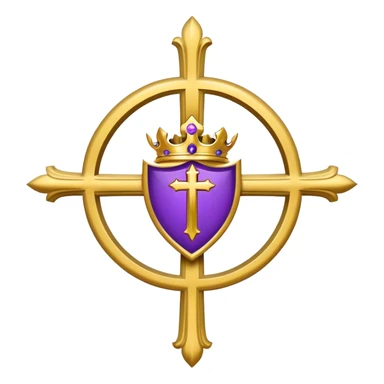 ave maria's emblem with a touch of purple sticker