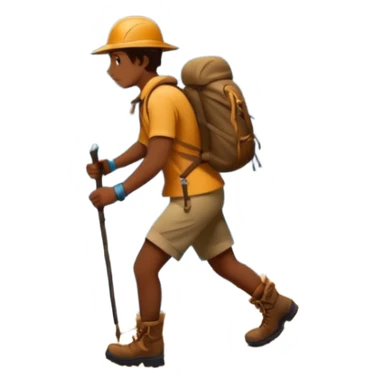 
una mezcla de sol + montaña + caminante estilo petroglifo sticker