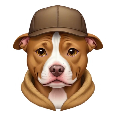 Pit bull wearing trucker hat  sticker