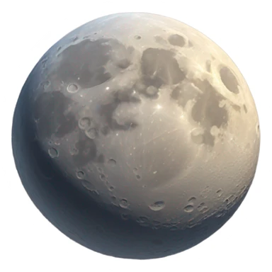 Realistic crescent moon  sticker