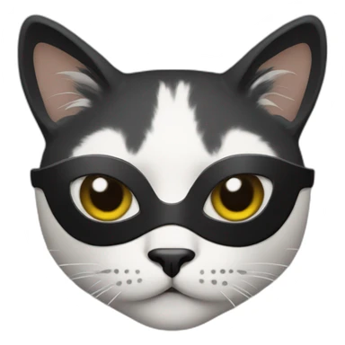 cat with bandit mask sticker