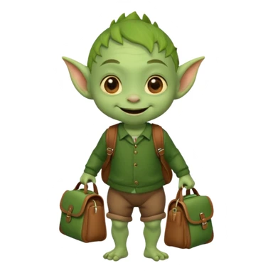 Goblin small baby  school  bag  sticker