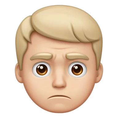 Frowning face shaking head sticker