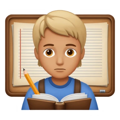 adulto  estudiando sticker