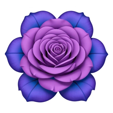 rose shape flower, no stem, now make it a blue purple color. dont use two colors, just one, the color code is: 0019ff sticker