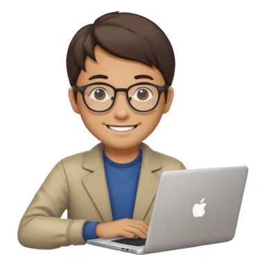 A japanese DEVELOPER WITH A LAPTOP sticker