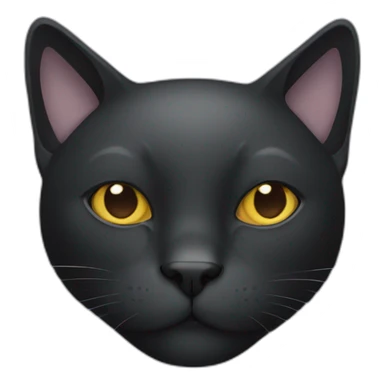 black cat with a White spot sticker