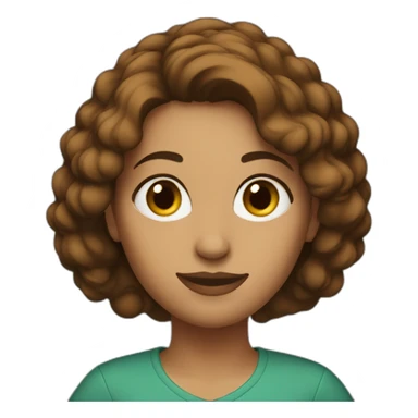 Shabnam with short brown hair sticker