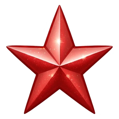 red glitter star sticker