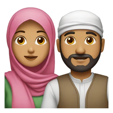 Muslim couple sticker
