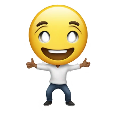 smiley with spread arms in front sticker